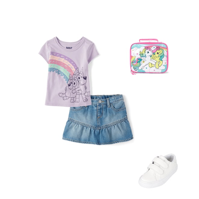 2nd bundle featuring 3 items which compliment Toddler Girls Bluey™ Rainbow Graphic Tee
