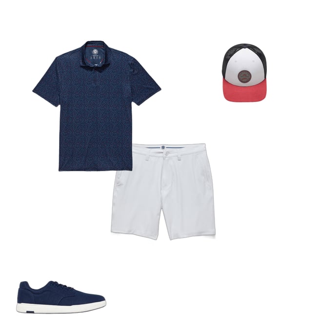 1st bundle featuring 3 items which compliment  Mvp Scofield Americana Martini Print Polo Shirt - Navy Drinks Combo