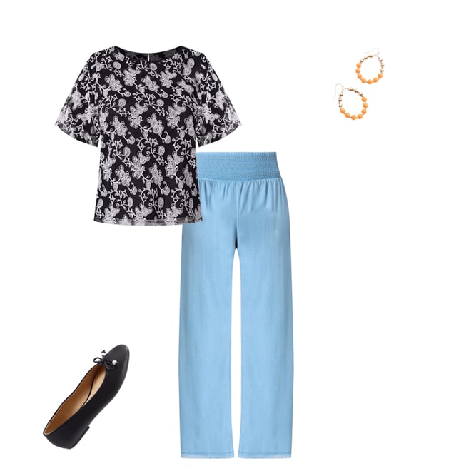  Cato Fashions | Cato Pearl Tip Bow Ballet Flats
