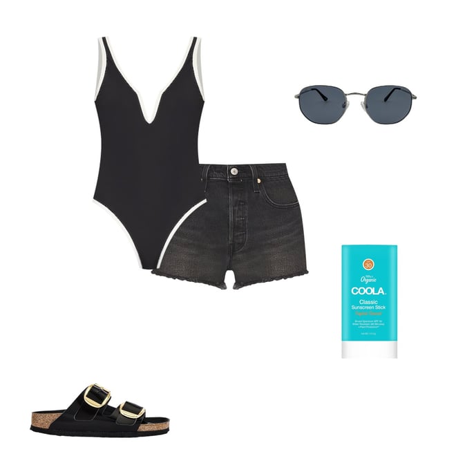 LSPACE Coco One Piece in Black & Cream | REVOLVE