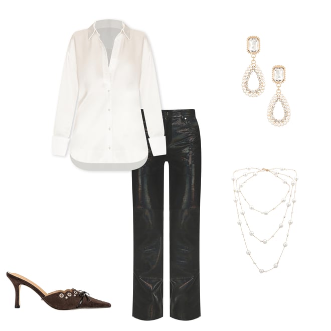 1st bundle featuring 4 items which compliment Raquel Leather Pant