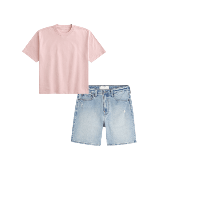 Boxy Crop Heavyweight Washed Crew T-Shirt