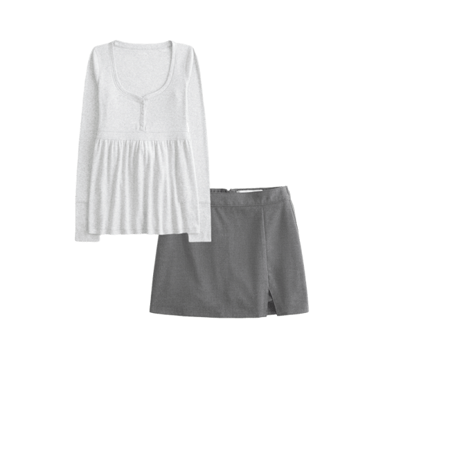 Tie-Back Henley Babydoll Top