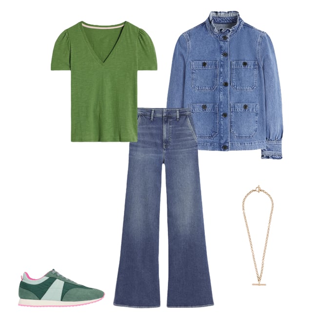 2nd bundle featuring 4 items which compliment High Rise Clean Wide Jeans-Mid Vintage