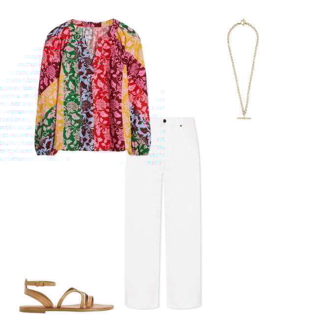 1st bundle featuring 3 items which compliment Long Sleeve Notch Top-Multi, Ornate Vine
