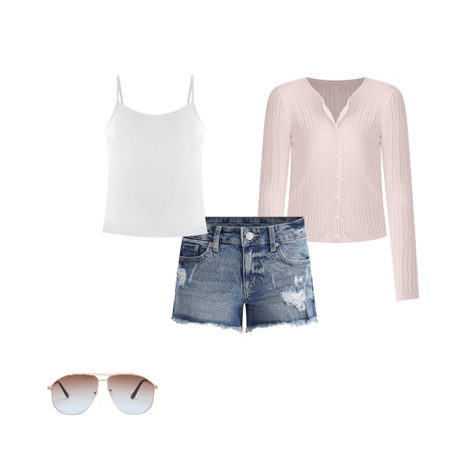 Cable Knit Buttoned Crew Cardigan