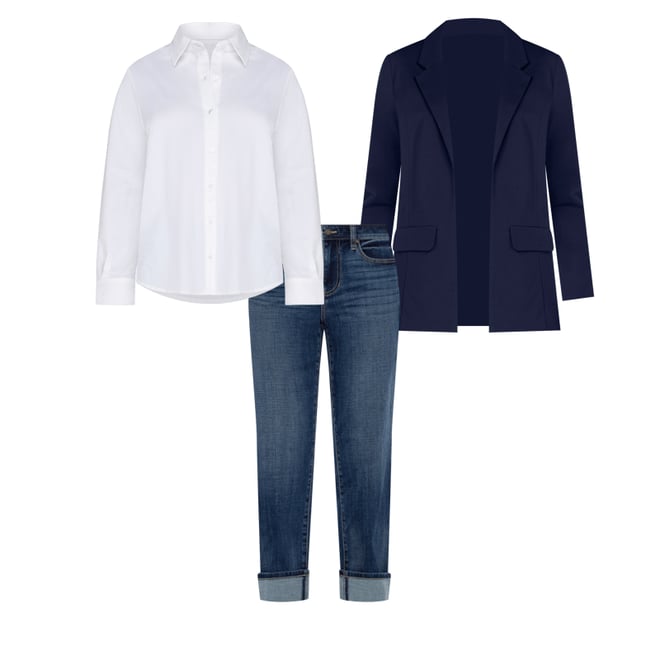 1st bundle featuring 2 items which compliment Boyfriend Blazer With Princess Darts