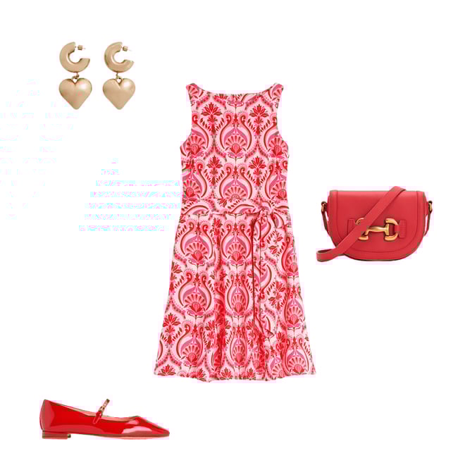 1st bundle featuring 3 items which compliment Anya Sleeveless Linen Dress-Poppy Red, Ornamental Floral