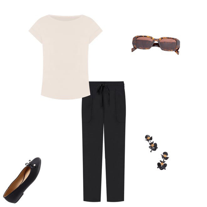  Cato Fashions | Cato Pearl Tip Bow Ballet Flats