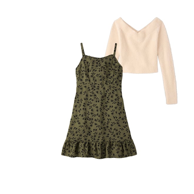 Tween Girls Sleeveless Floral Ruffle Dress - GREEN | The Children's Place