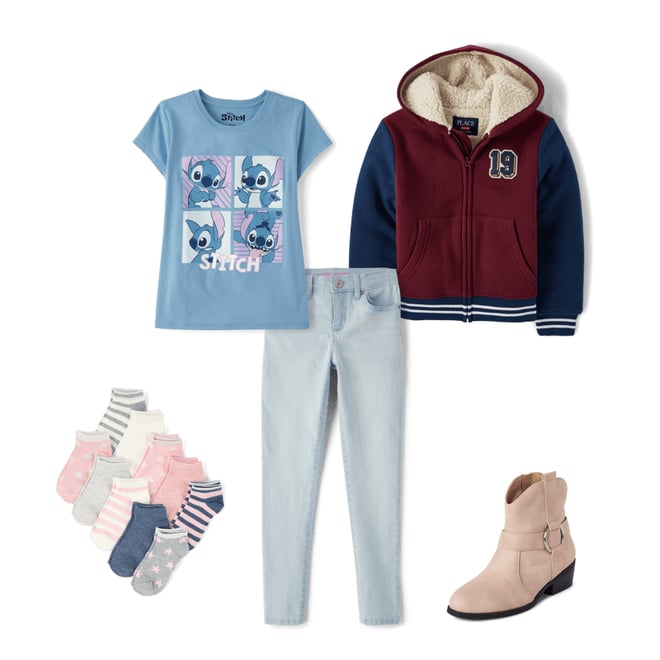 5th bundle featuring 4 items which compliment Kids Varsity Patch Premium Fleece Sherpa Lined Zip Up Hoodie