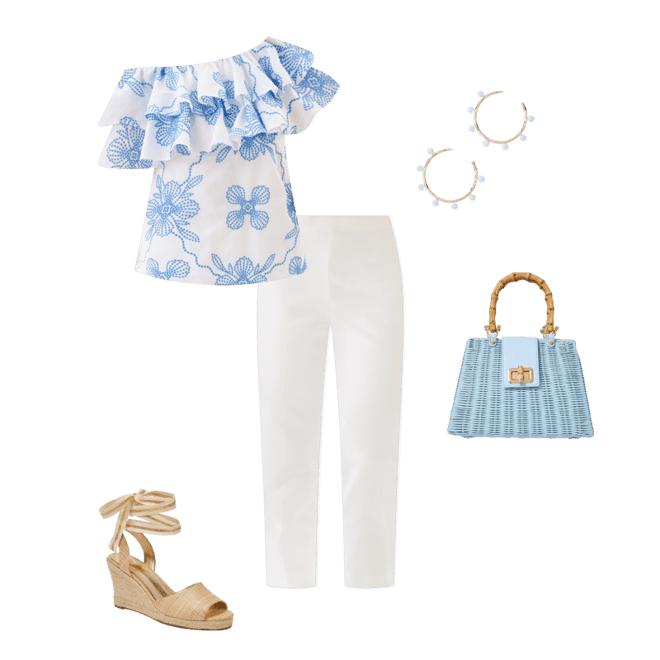 Trixie One-Shoulder Ruffle Top | Lilly Pulitzer