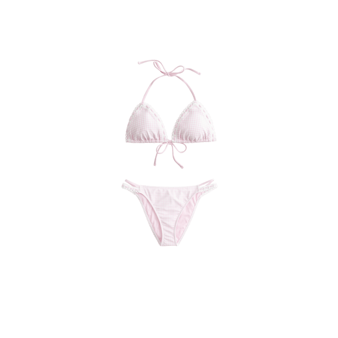 Stitched Double-Strap Cheeky Bikini Bottom