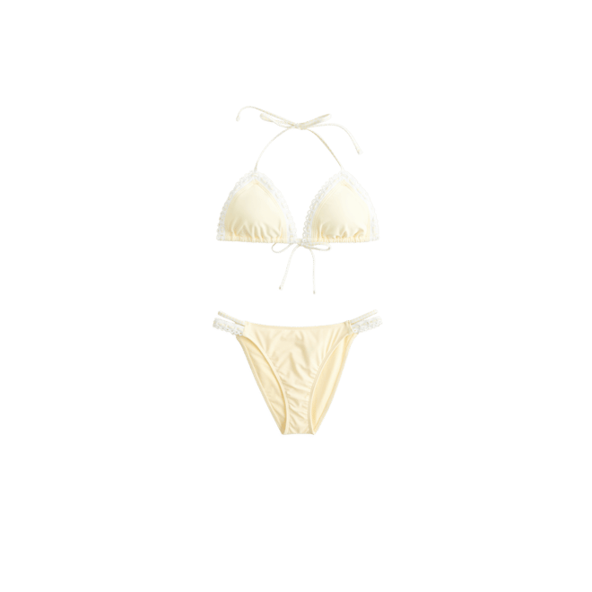 Stitched Double-Strap Cheeky Bikini Bottom