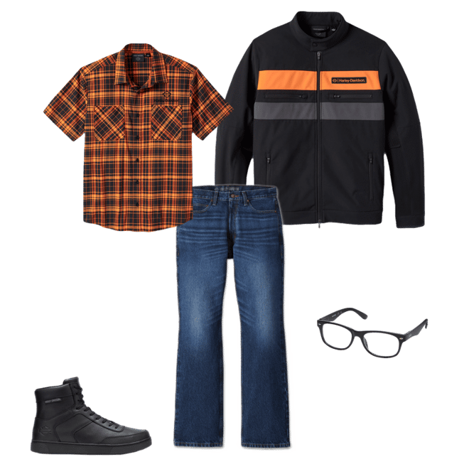 Men's H-D TECH Coolmax Plaid Short Sleeve Shirt - Plaid