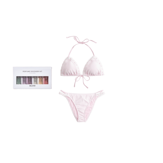 Stitched Double-Strap Cheeky Bikini Bottom