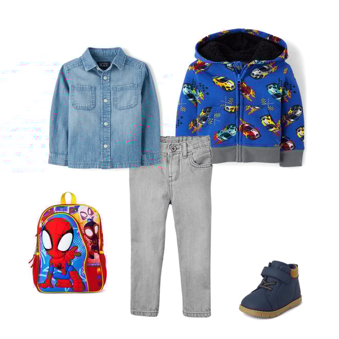 4th bundle featuring 4 items which compliment Baby And Toddler Chambray Utility Button Up Shirt