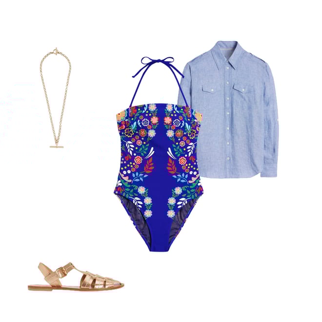 2nd bundle featuring 3 items which compliment Fisherman Flat Sandals-Gold
