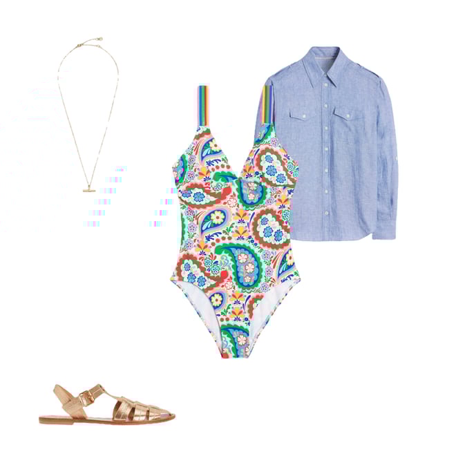 3rd bundle featuring 3 items which compliment Fisherman Flat Sandals-Gold