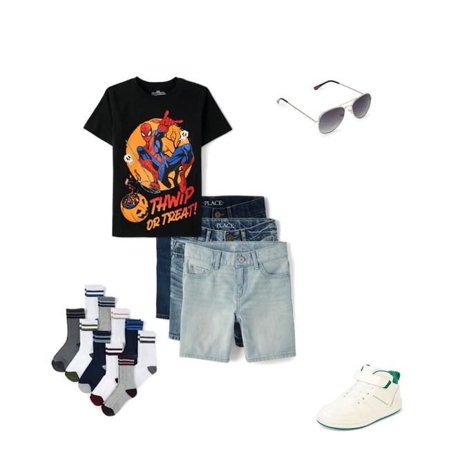 1st bundle featuring 4 items which compliment Boys Contrast Cuff Mid Top Sneakers