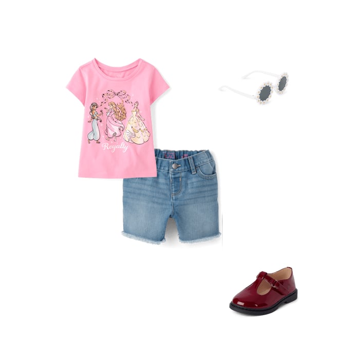 2nd bundle featuring 3 items which compliment Toddler Girls Disney™ Princess Royalty Graphic Tee
