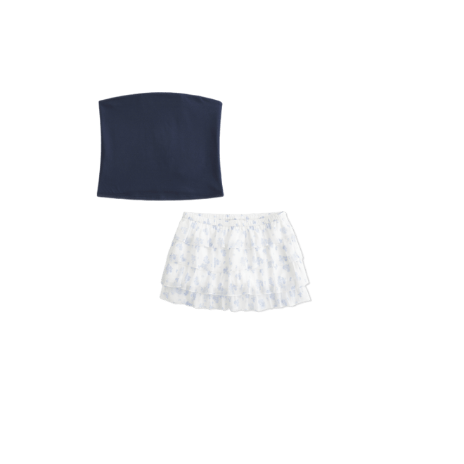 Tiered Chiffon Mini Skort