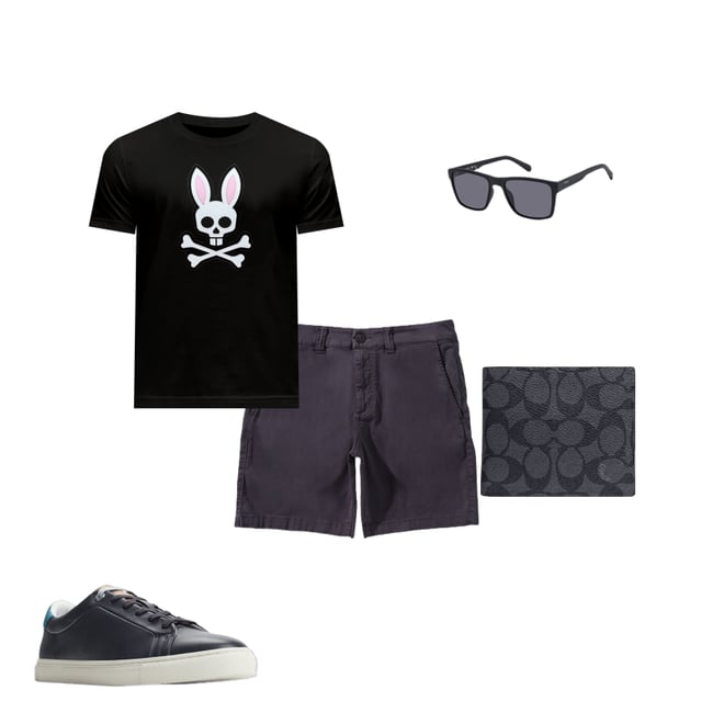 【CPGN STUDIO】24SS★ With Me Bunny Short Sleeve Tee Kids' Los Angeles City Tee in Black | Psycho Bunny