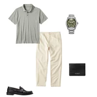 Pleated Cotton Linen Chino
