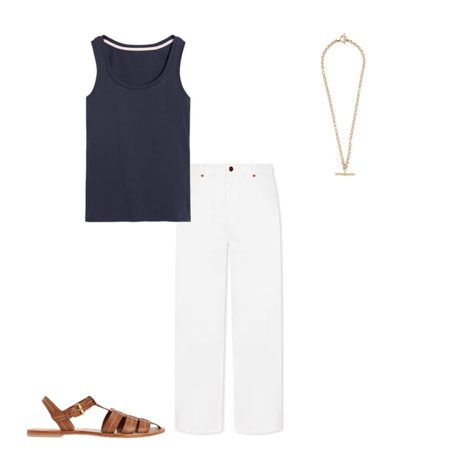 1st bundle featuring 3 items which compliment Essential Scoop-Neck Vest-Navy