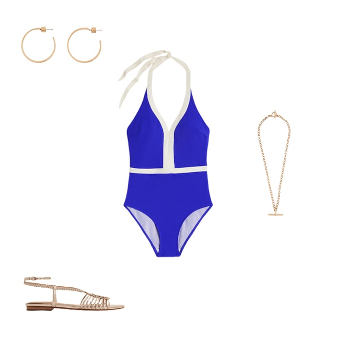 1st bundle featuring 3 items which compliment Ios V Panel Swimsuit-Cobalt Blue/Ivory