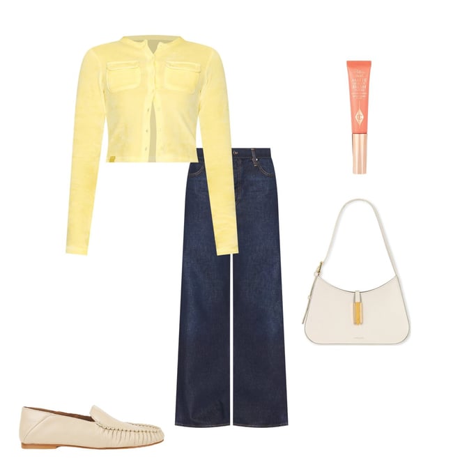 Jaded London Velour Cardigan in Yellow | REVOLVE
