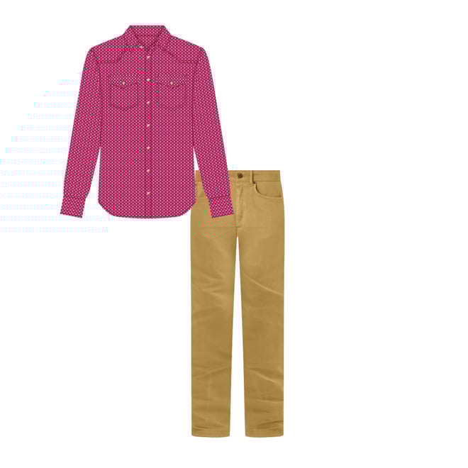 Men's 20X® Competition Advanced Comfort Long Sleeve Two Pocket Western Snap Shirt in Sangria Diamonds