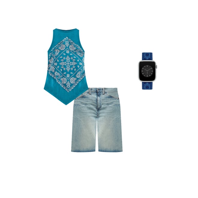Women's Jort in Sand Surf