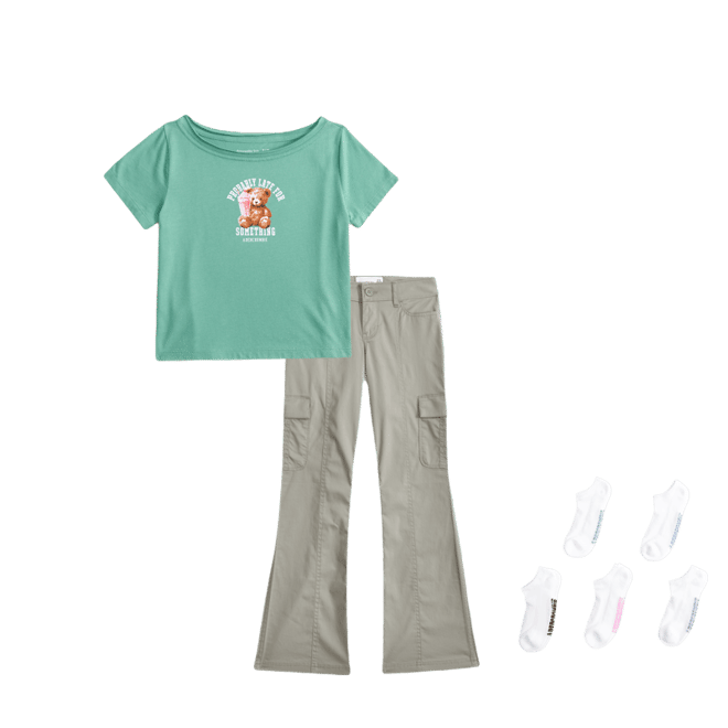 low rise bootcut cargo pants