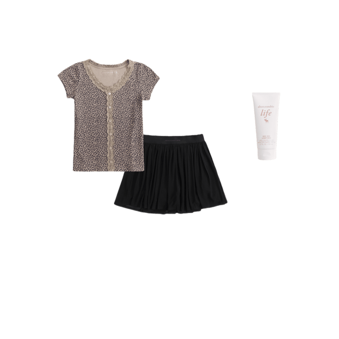 lace-trim button-through tee