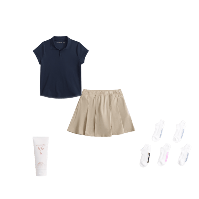 uniform traveler pleated skort
