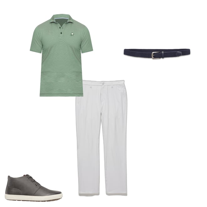 1st bundle featuring 3 items which compliment  Tgl Boston Common Golf Naples Performance Polo Shirt - Green/White