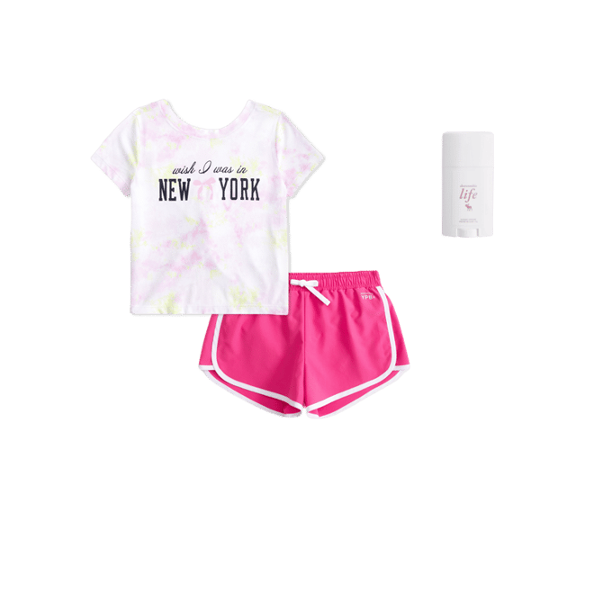 twist-back graphic tee