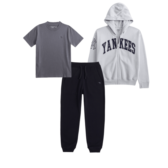 new york yankees graphic full-zip hoodie