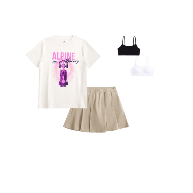 uniform traveler pleated skort