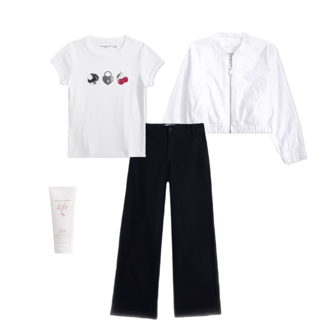 high rise wide leg uniform pants