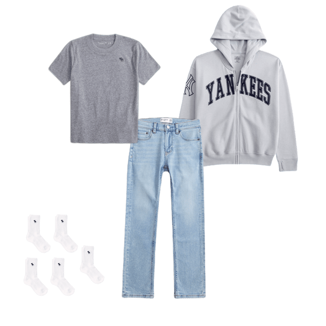 new york yankees graphic full-zip hoodie