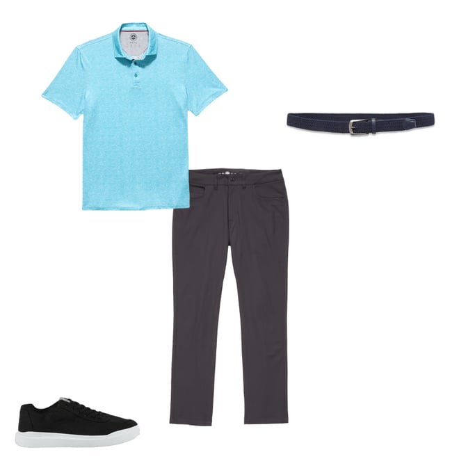 2nd bundle featuring 3 items which compliment  Mvp Freemont Wave Print Polo Shirt - Aqua Wave Print