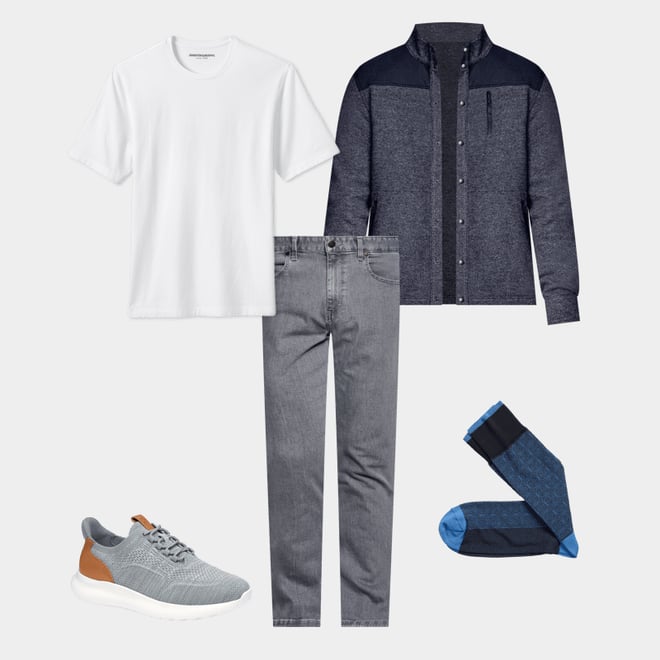 1st bundle featuring 4 items which compliment Brushed Full-Snap Jacket
