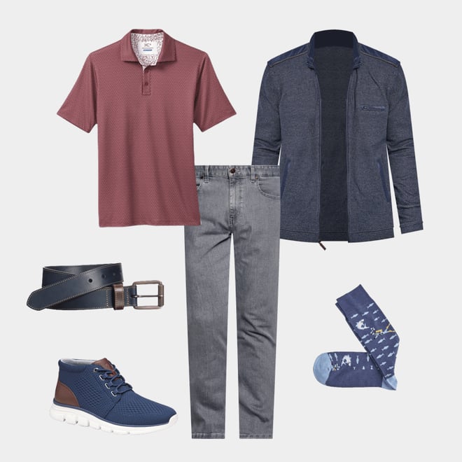 6th bundle featuring 5 items which compliment Amherst Lug Knit Chukka Boot