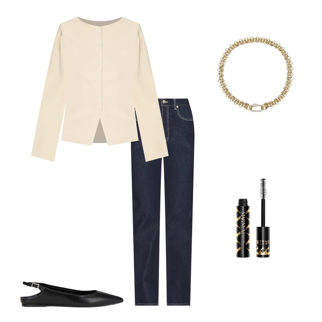 3rd bundle featuring 4 items which compliment High Rise Straight Jeans
