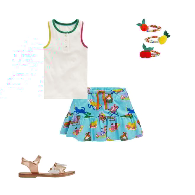 1st bundle featuring 3 items which compliment Racerback Ribbed Vest-White