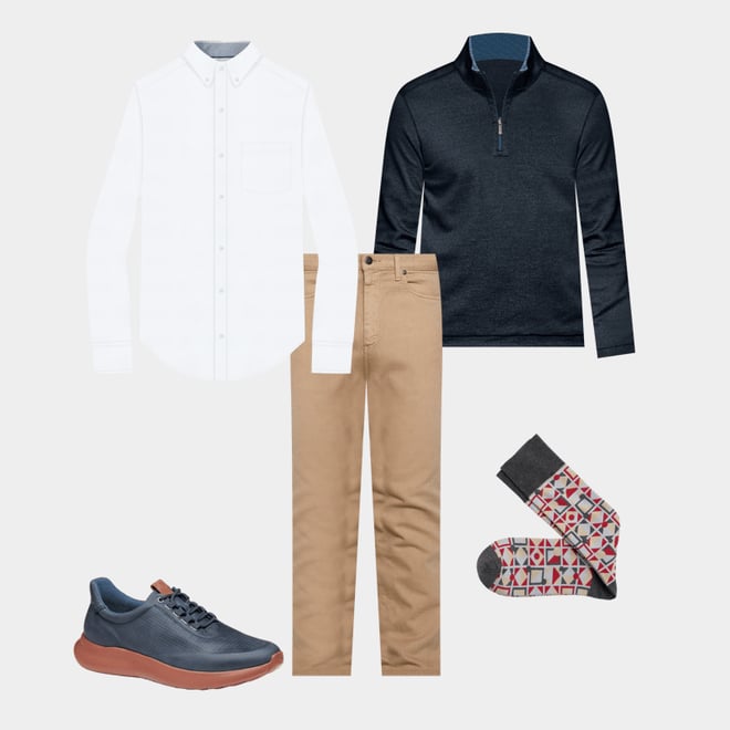 1st bundle featuring 4 items which compliment Long-Sleeve Oxford Shirt