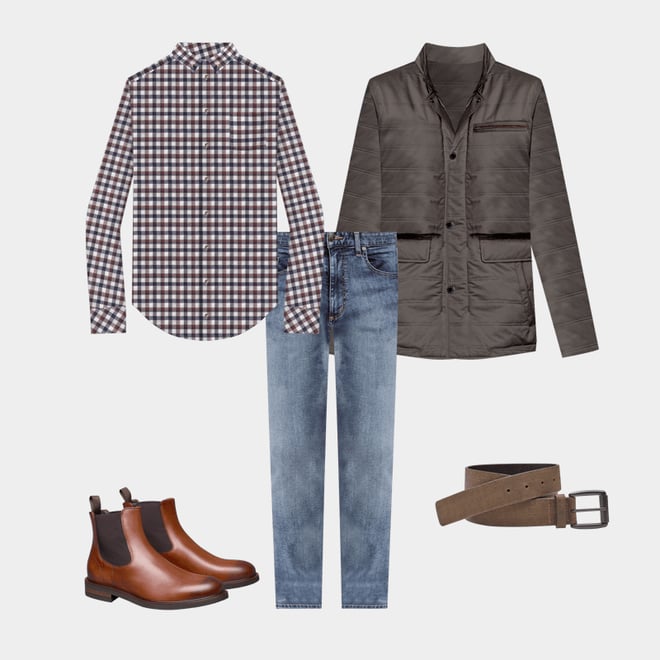 1st bundle featuring 4 items which compliment Perforated Quilted Jacket