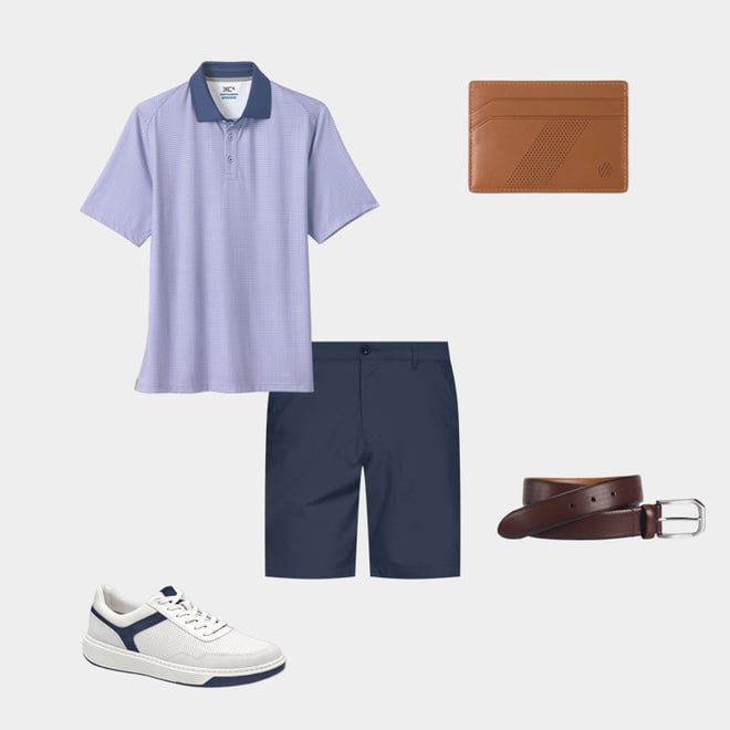 1st bundle featuring 4 items which compliment XC4® Performance Solid-Collar Print Polos + Cool Degree™